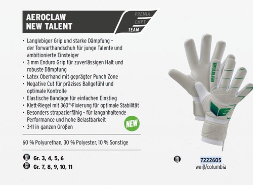 Guanto portiere erima aeroclaw - guanto,